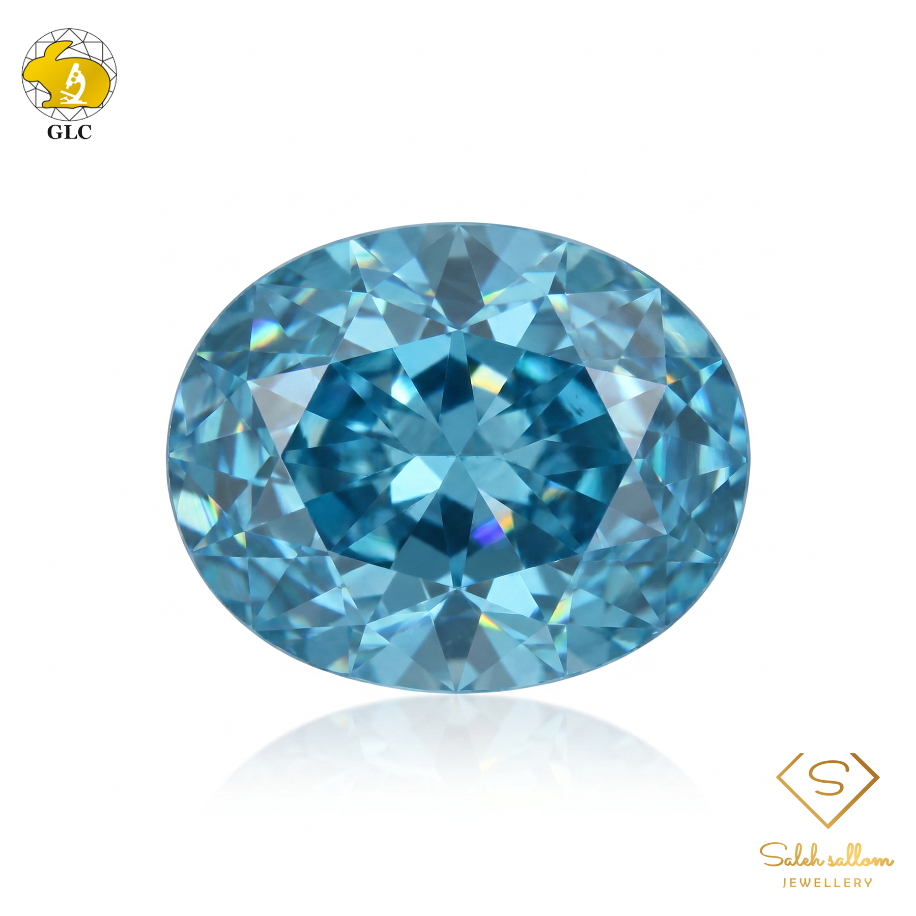 5.17 Ct Natural Blue Zircon | Large Oval Cut | Vibrant Blue Collector Gemstone