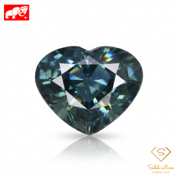 1.16 Ct Natural Greenish Blue Sapphire | Heart Cut | Heated Corundum Gemstone