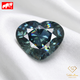 1.16 Ct Natural Greenish Blue Sapphire | Heart Cut | Heated Corundum Gemstone