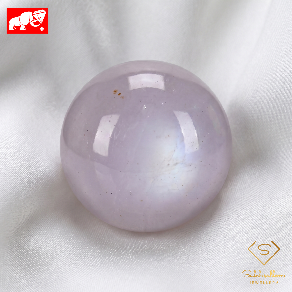 21.92 Ct Natural White Jadeite Jade (Type A) Cabochon | Untreated White Jade-Saleh Sallom