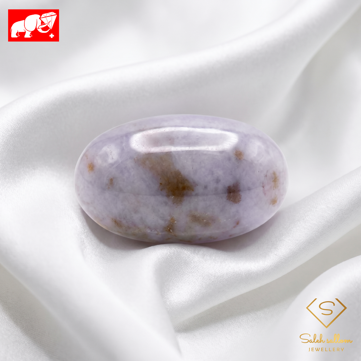 25.21 Ct Natural Lavender Jadeite Jade (Type A) Cabochon | Untreated Lavender Jade-Saleh Sallom