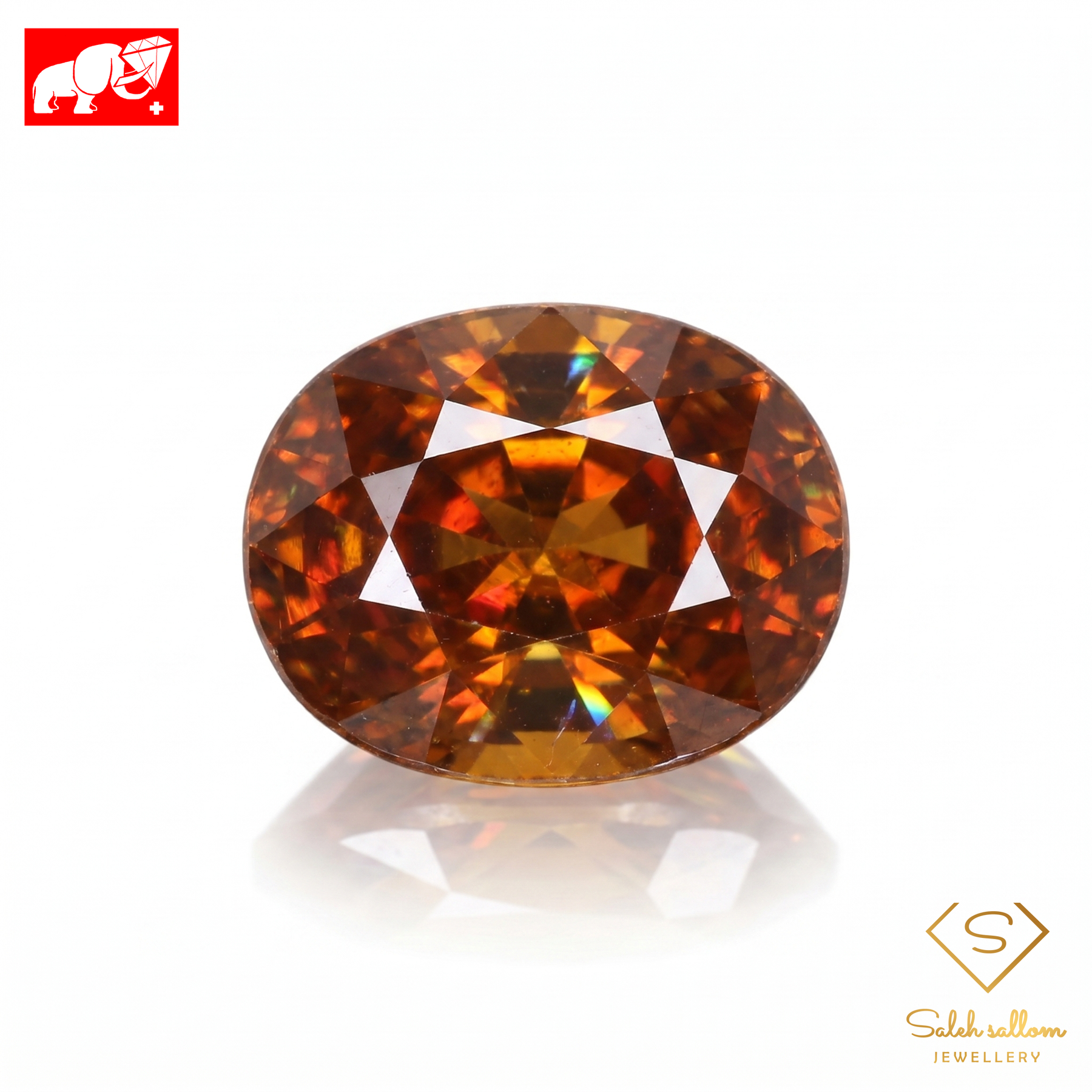 4.76 Ct Natural Brown-Orange Sphene | Oval Cut Untreated Titanite Gemstone