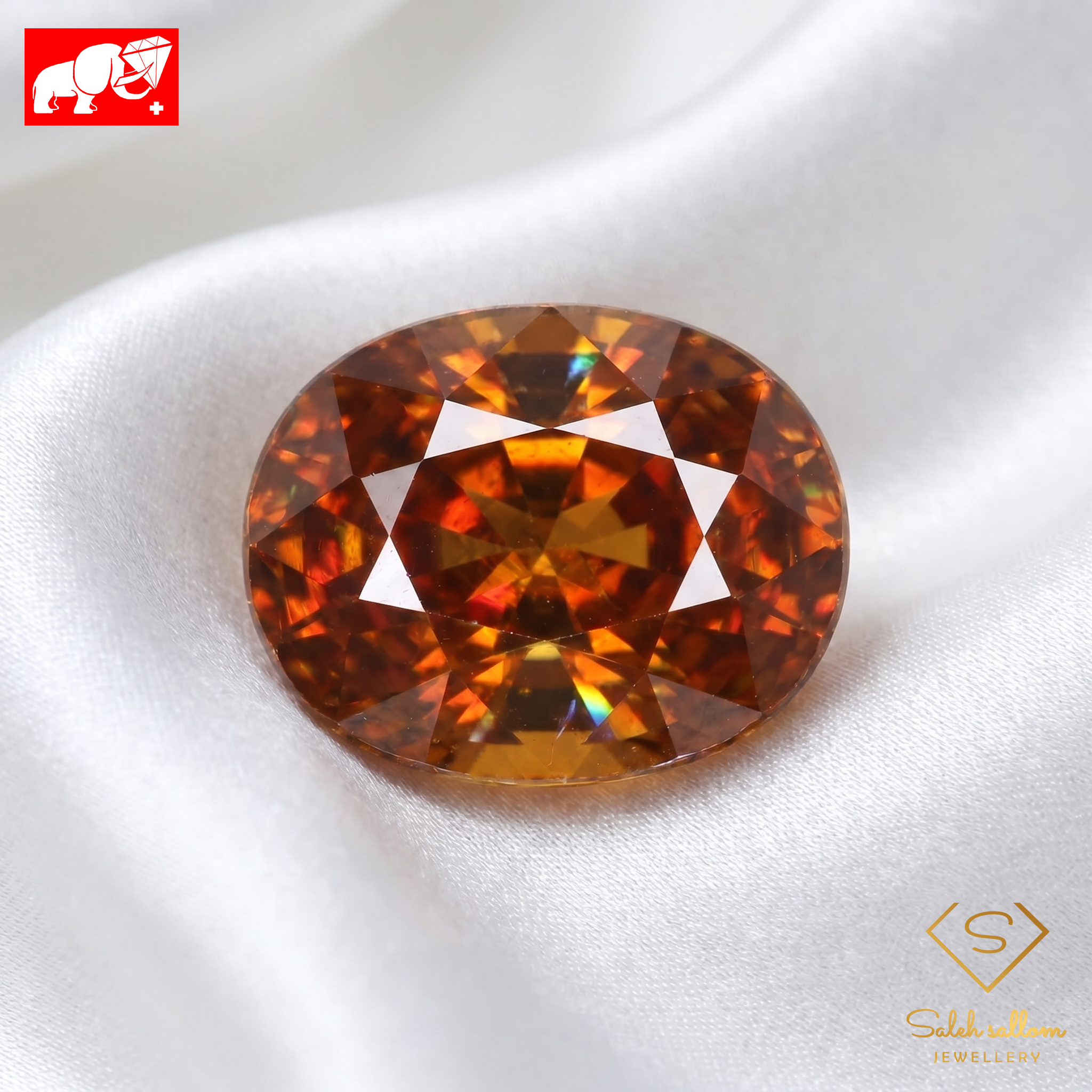 4.76 Ct Natural Brown-Orange Sphene | Oval Cut Untreated Titanite Gemstone Secondary image