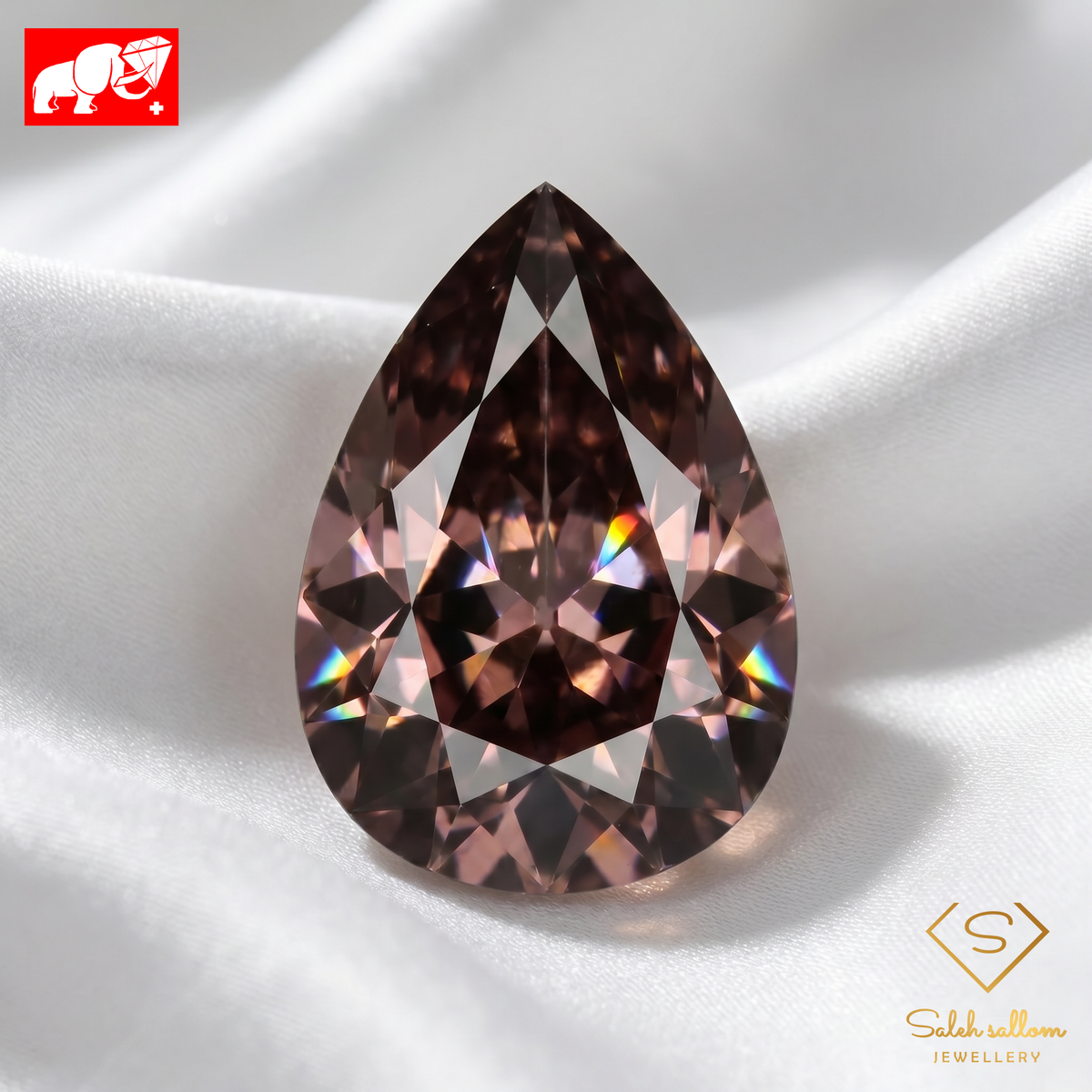 1.20 Ct Natural Color Change Garnet | Pear Cut Rare Color-Change Garnet-Saleh Sallom