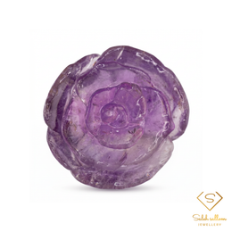 276.33 Ct Natural Amethyst Rose Carving | Hand-Carved Floral Amethyst Sculpture | Unheated Tanzania