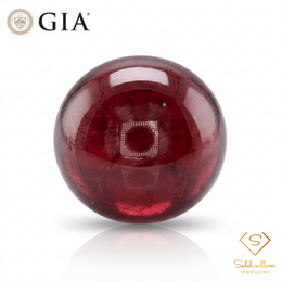 20.48 Ct Natural Rubellite Tourmaline Cabochon | GIA Certified Purple-Red Tourmaline | Collector Gemstone