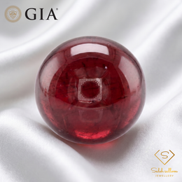 20.48 Ct Natural Rubellite Tourmaline Cabochon | GIA Certified Purple-Red Tourmaline | Collector Gemstone