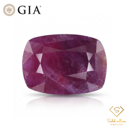 47.27 Ct Natural Unheated Ruby | GIA Certified Purple-Red Ruby | Collector Cushion Cut Gemstone
