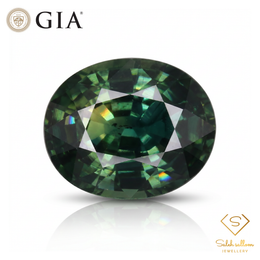 6.22 Ct Natural Unheated Bluish Green Sapphire | GIA Certified Sapphire | Collector Oval Cut Gemstone