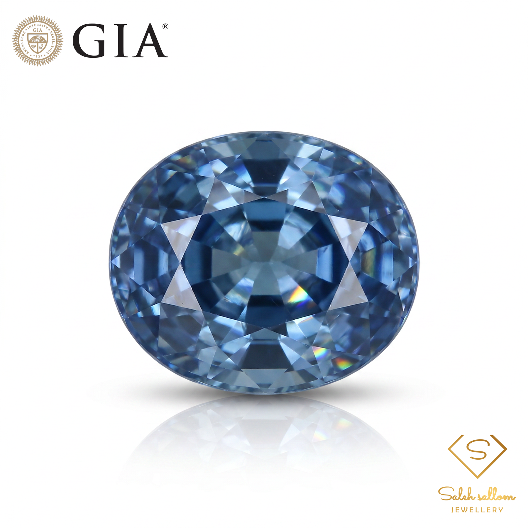 3.00 Ct Natural Blue Sapphire | GIA Certified Heated Sapphire | Fine Oval Cut Gemstone