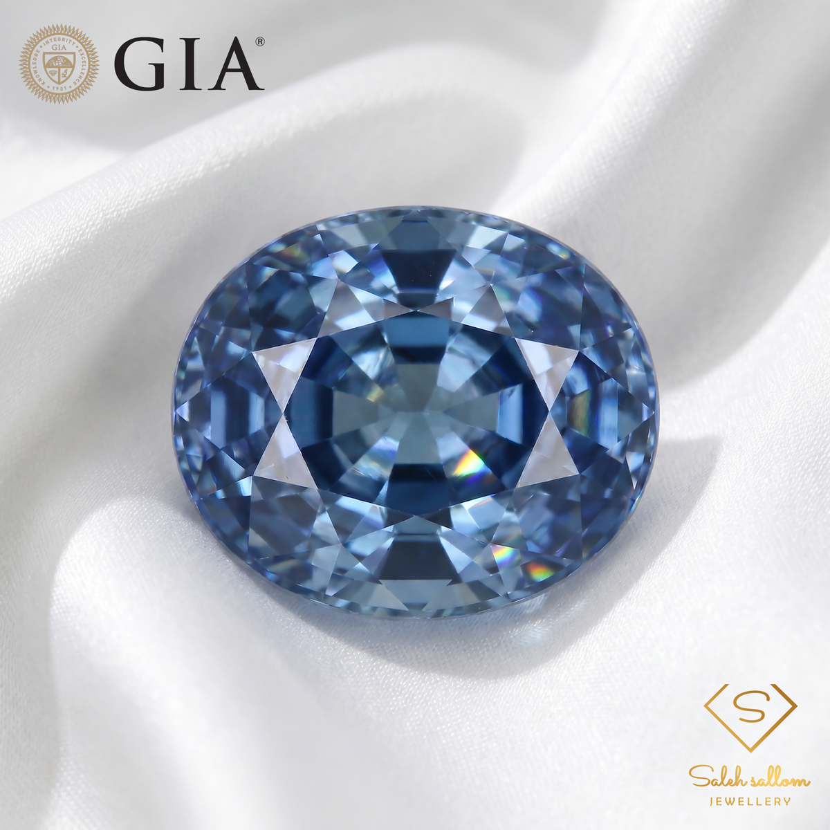 3.00 Ct Natural Blue Sapphire | GIA Certified Heated Sapphire | Fine Oval Cut Gemstone