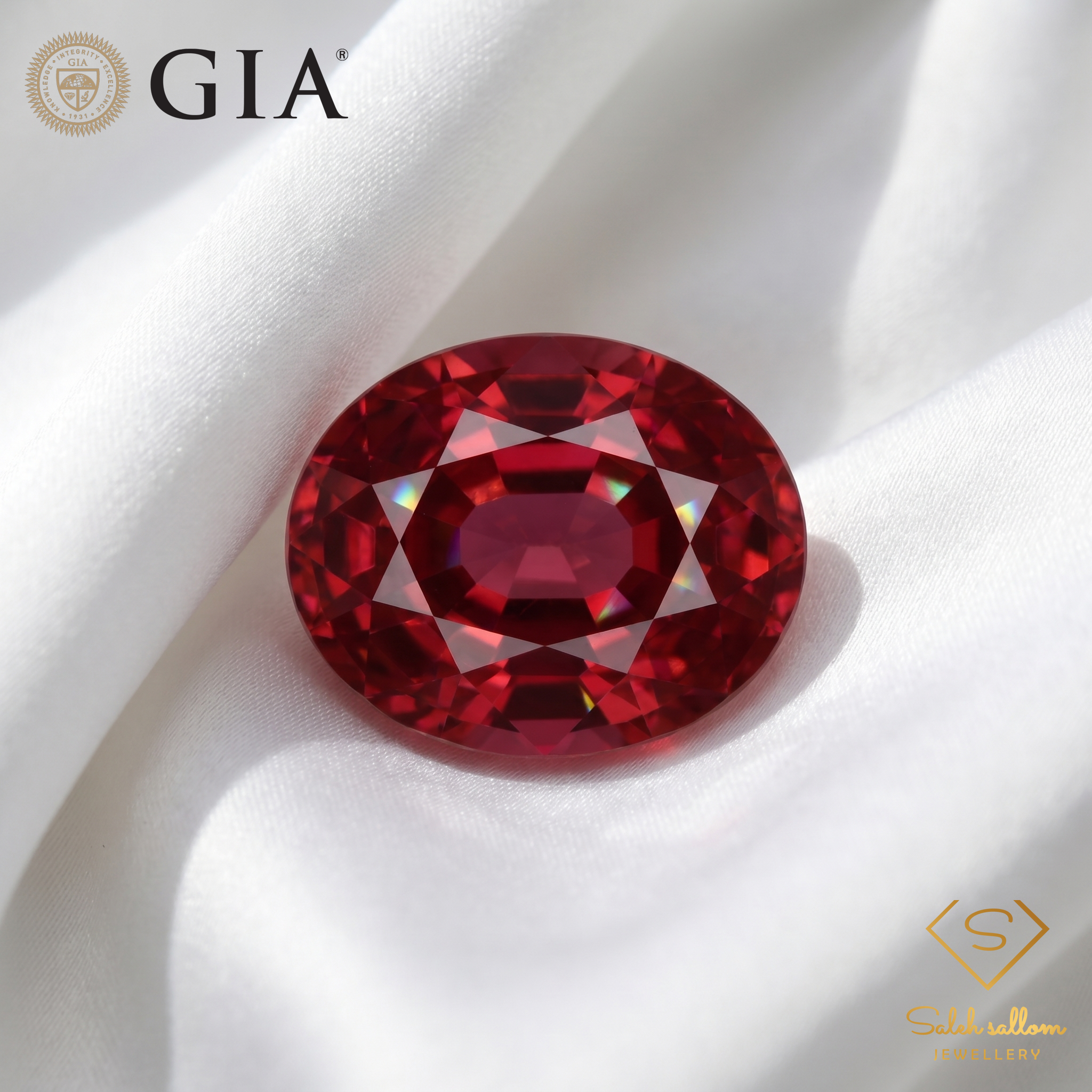 7.46 Ct Natural Rubellite Tourmaline | GIA Certified Purple-Red Tourmaline | Fine Oval Cut Gemstone Secondary image