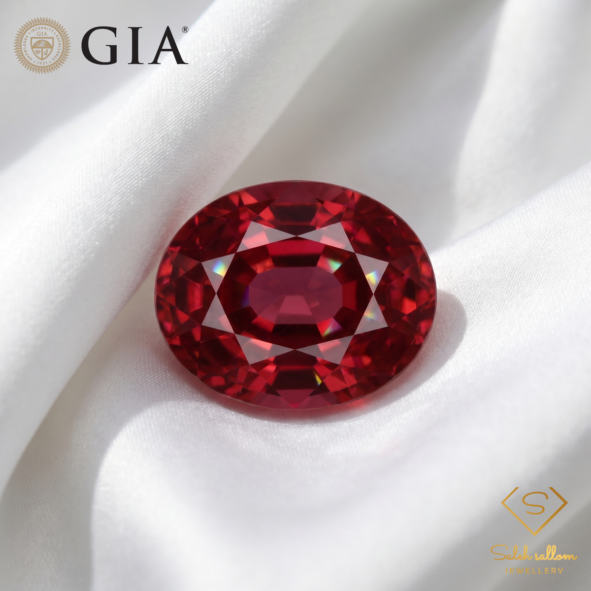 7.46 Ct Natural Rubellite Tourmaline | GIA Certified Purple-Red Tourmaline | Fine Oval Cut Gemstone