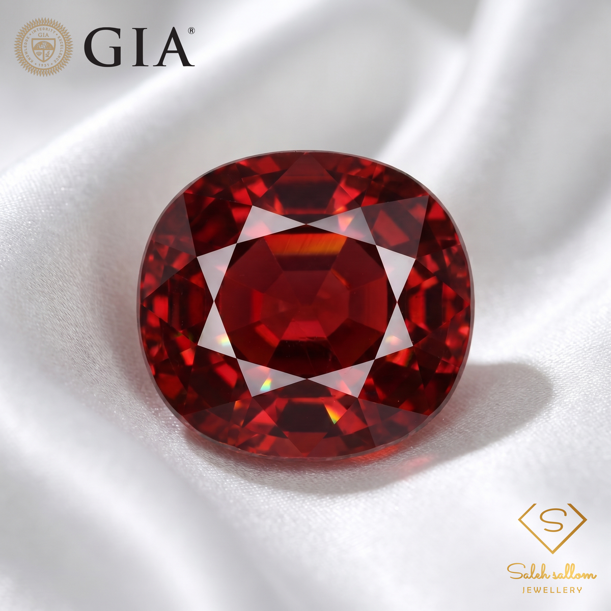 17.41 Ct Natural Rubellite Tourmaline | GIA Certified Red Tourmaline | Large Cushion Cut Collector Gemstone