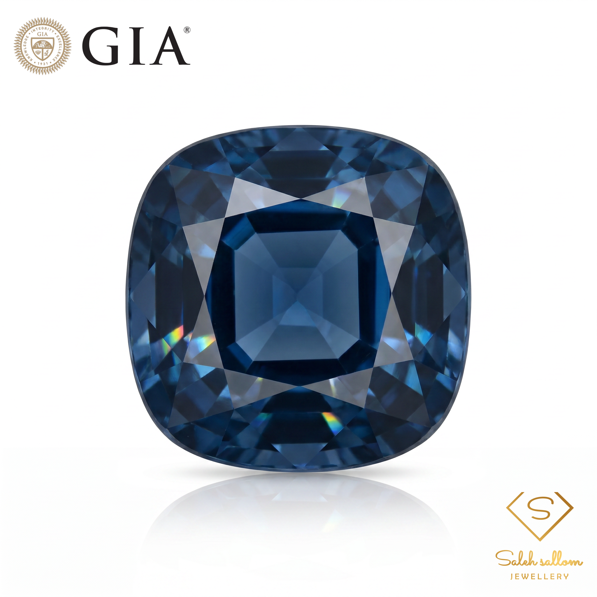 6.25 Ct Natural Unheated Blue Spinel | GIA Certified Blue Spinel | Cushion Cut Collector Gemstone Main image