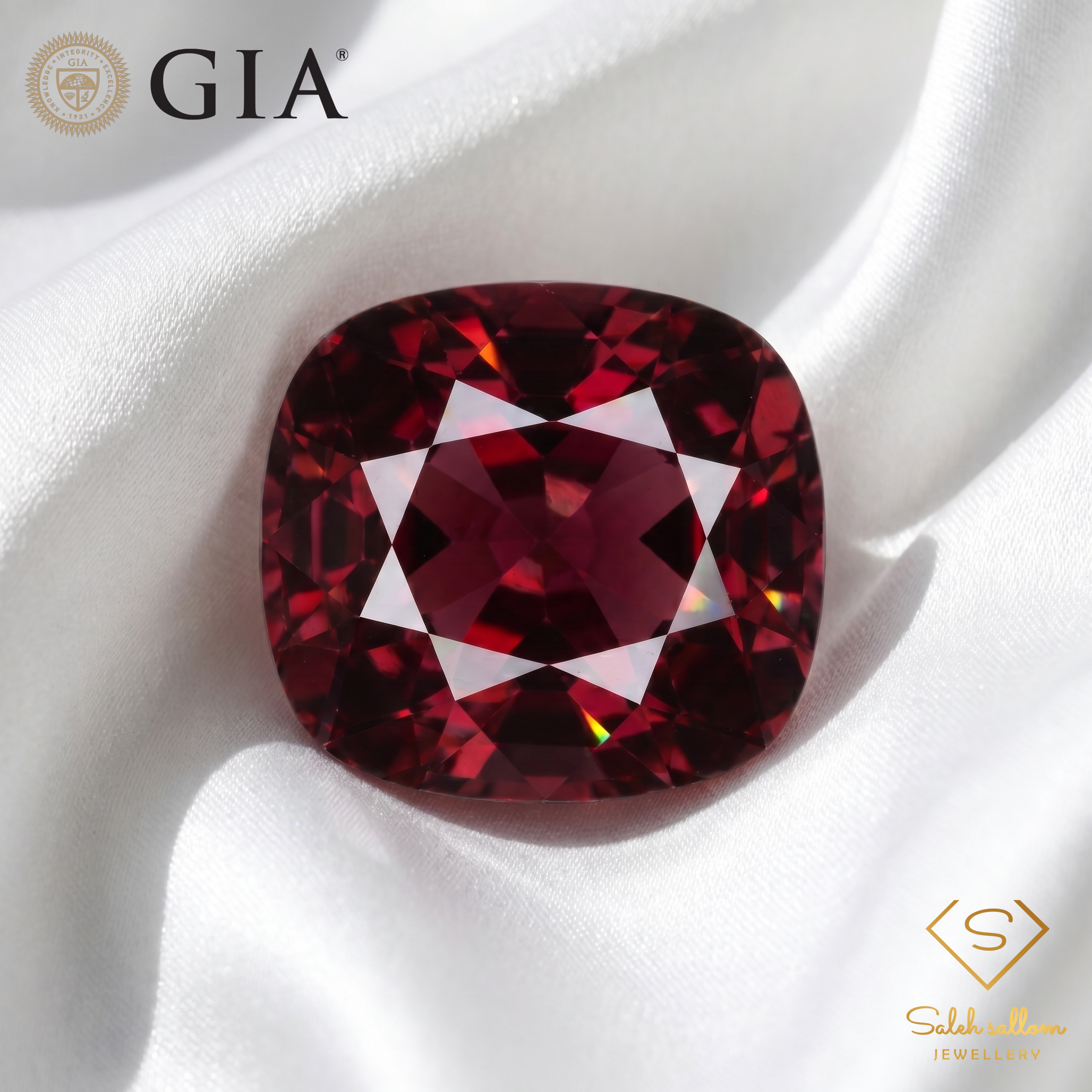 8.76 Ct Natural Rubellite Tourmaline | GIA Certified Purplish Red Tourmaline | Cushion Cut Collector Gemstone Secondary image