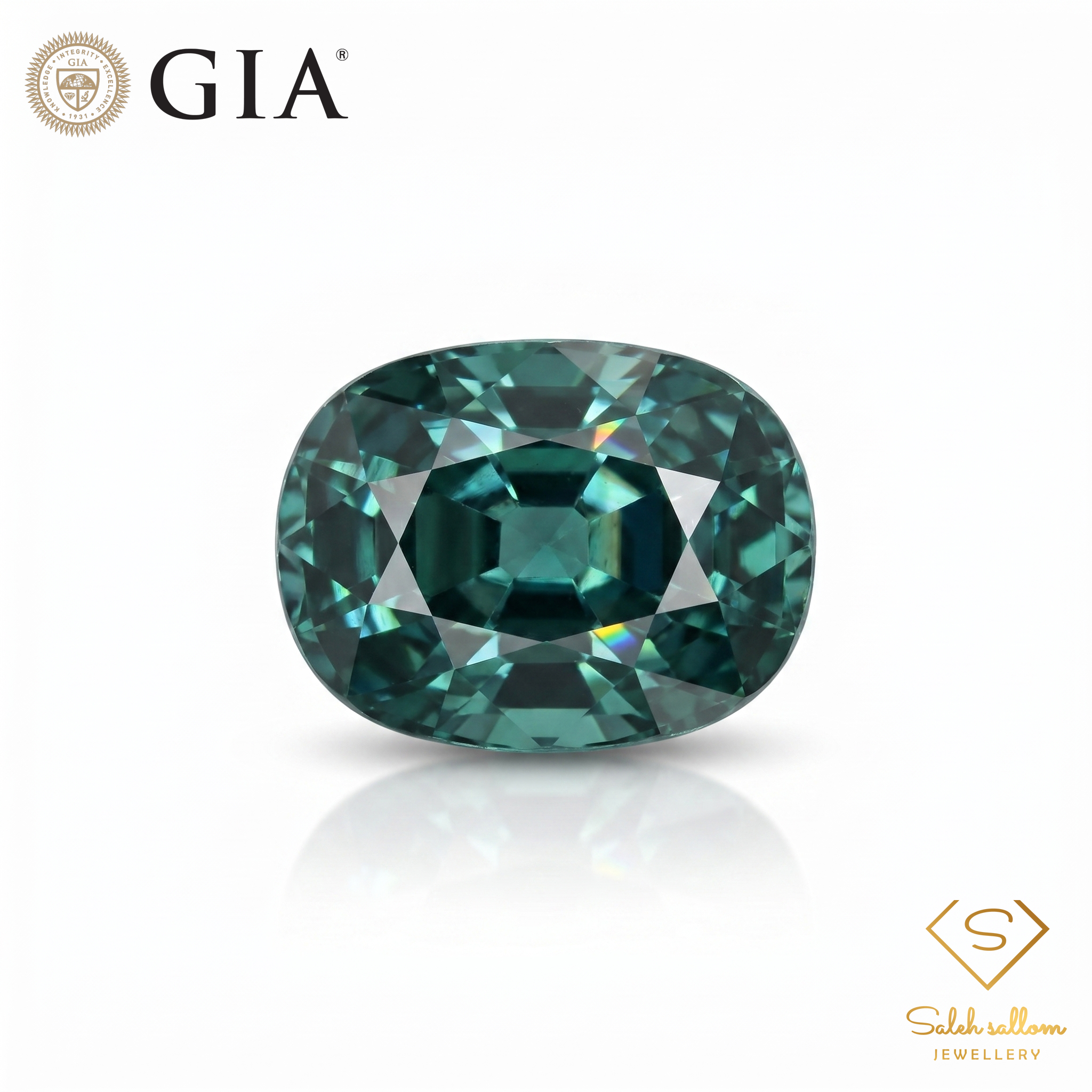 6.78 Ct Natural Blue-Green Tourmaline | GIA Certified Transparent Tourmaline | Luxury Oval Cut Gemstone Main image