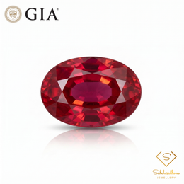 0.68 Ct Natural Unheated Burma Ruby | GIA Certified Pigeon’s Blood Ruby | Vivid Red Oval Collector Gemstone
