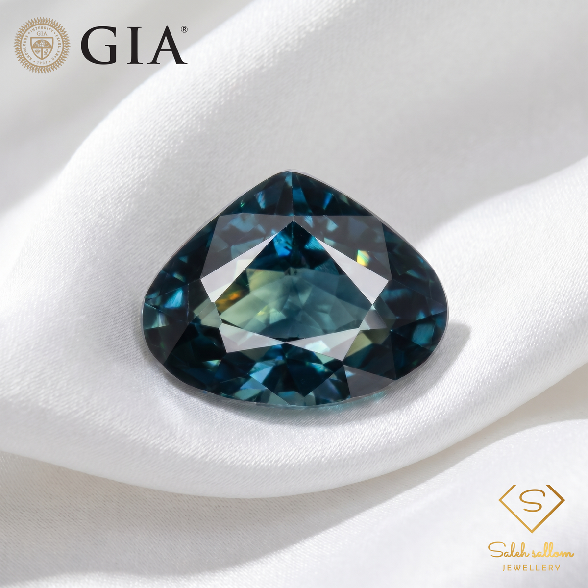 2.02 Ct Natural Unheated Sapphire | GIA Certified Zoned Blue and Light Yellow Sapphire | Modified Heart Mixed Cut Collector Gemstone