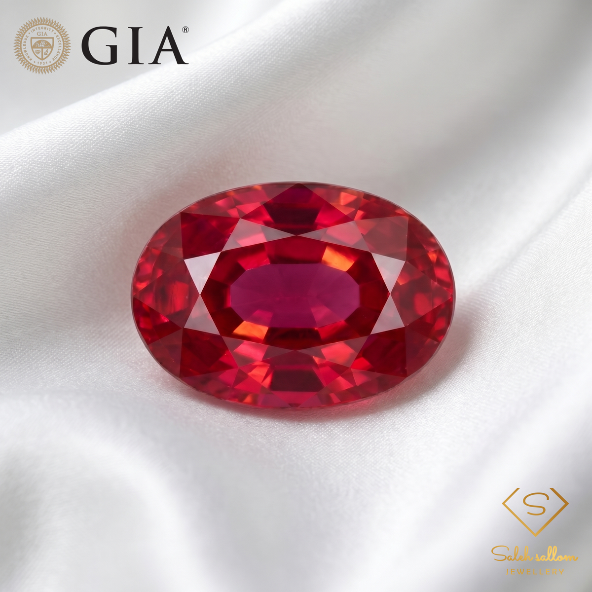 0.68 Ct Natural Unheated Burma Ruby | GIA Certified Pigeon’s Blood Ruby | Vivid Red Oval Collector Gemstone