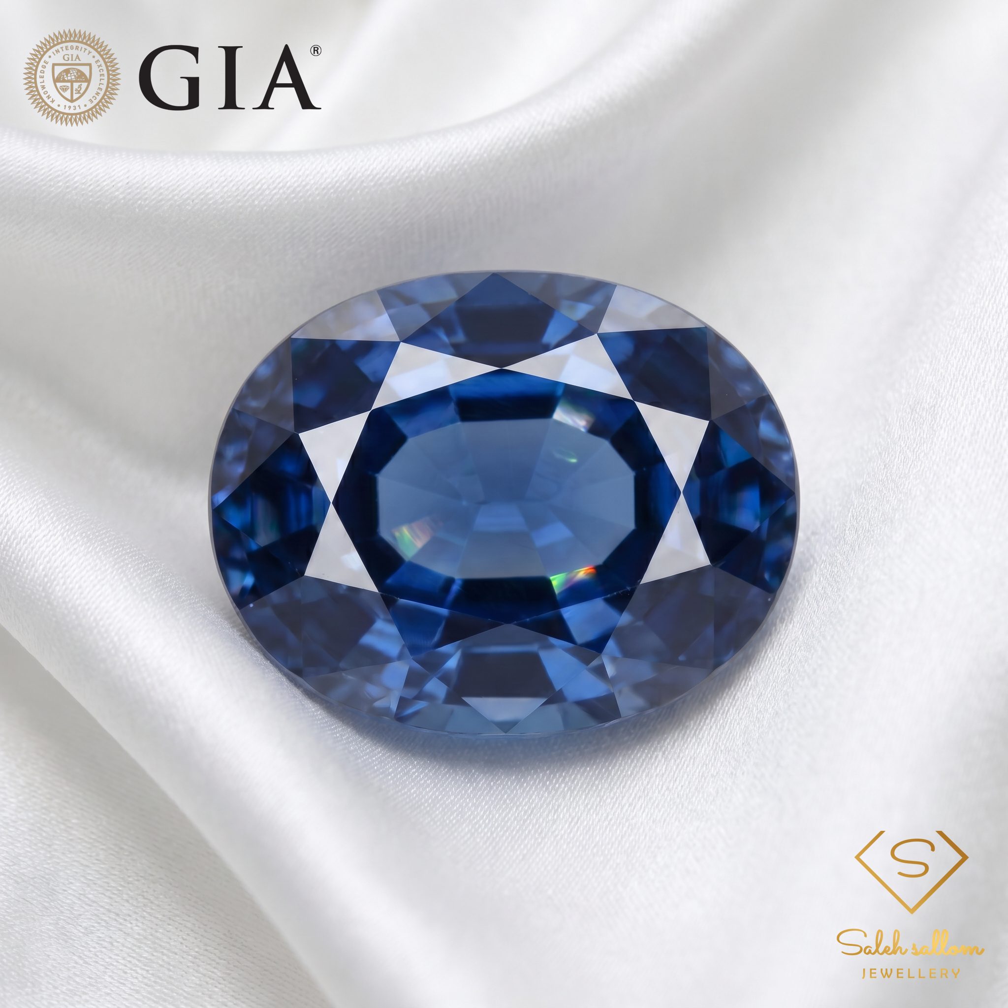 1.47 Ct Natural Unheated Blue Sapphire | GIA Certified Transparent Blue Sapphire | Luxury Oval Cut Gemstone Secondary image