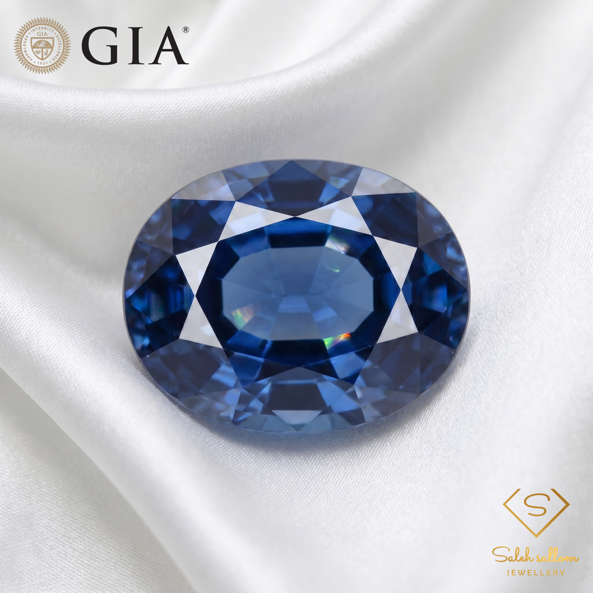 1.47 Ct Natural Unheated Blue Sapphire | GIA Certified Transparent Blue Sapphire | Luxury Oval Cut Gemstone