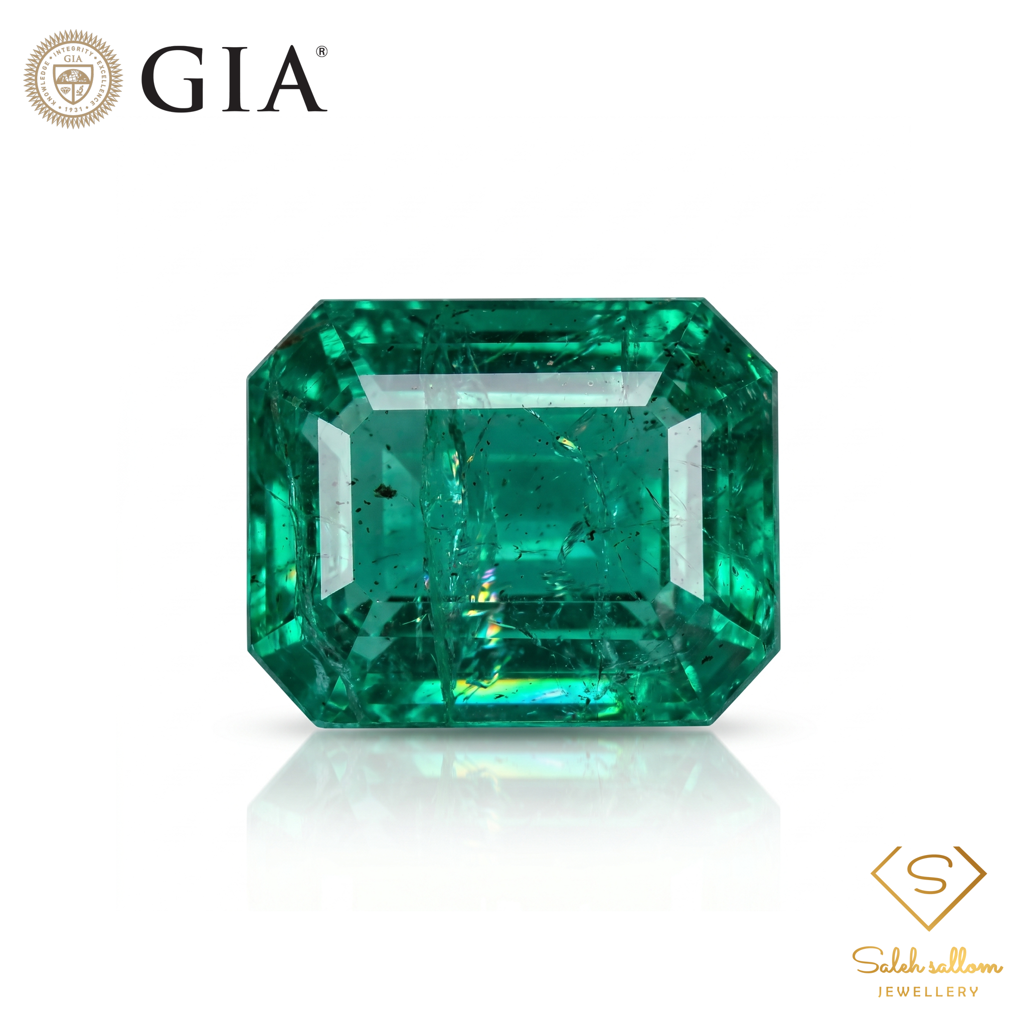 5.94 Ct Natural Zambian Emerald | GIA Certified Octagonal Step Cut Emerald | Collector Gemstone Main image