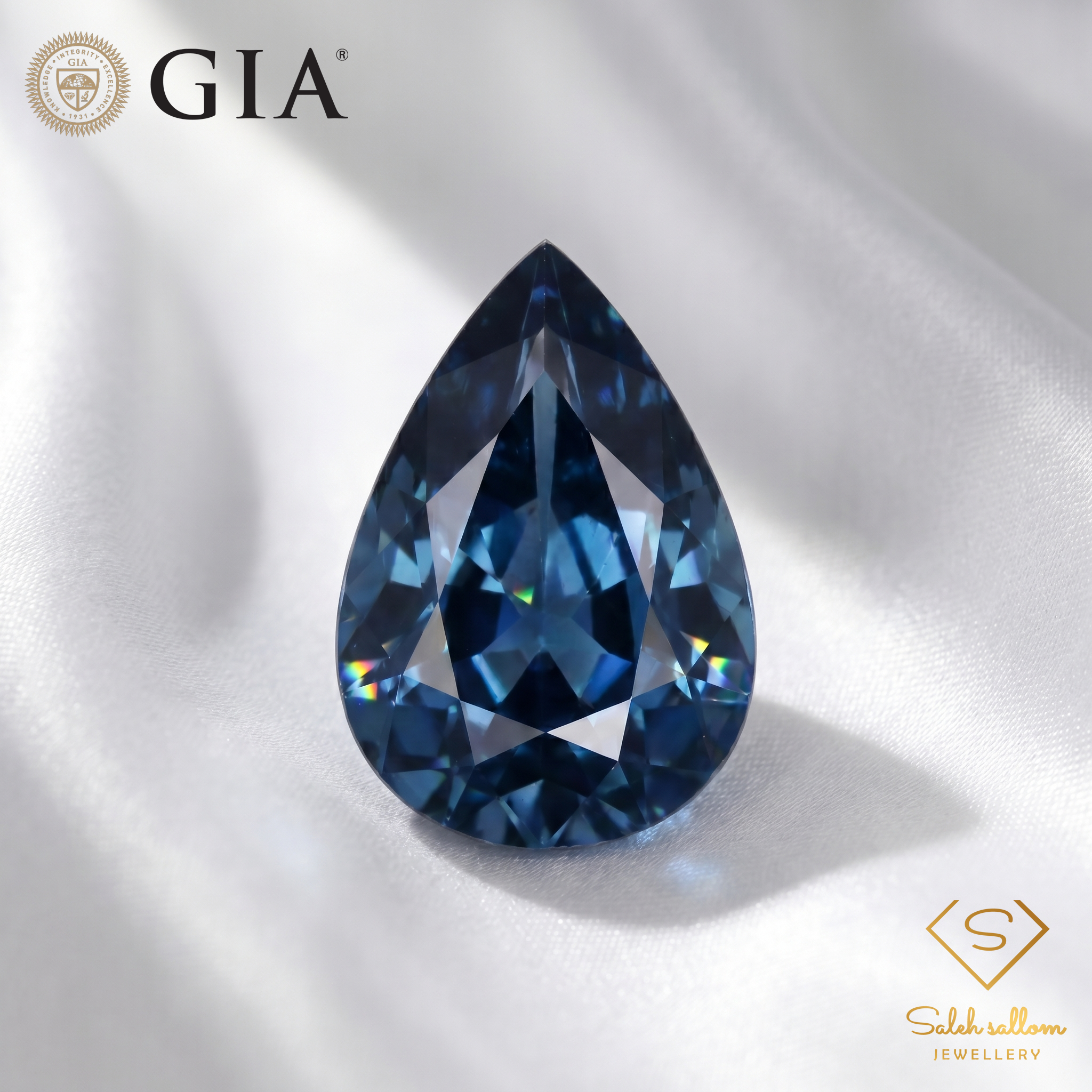 2.33 Ct Natural Unheated Blue Sapphire | GIA Certified Pear Cut Sapphire | Fine Collector Gemstone Secondary image