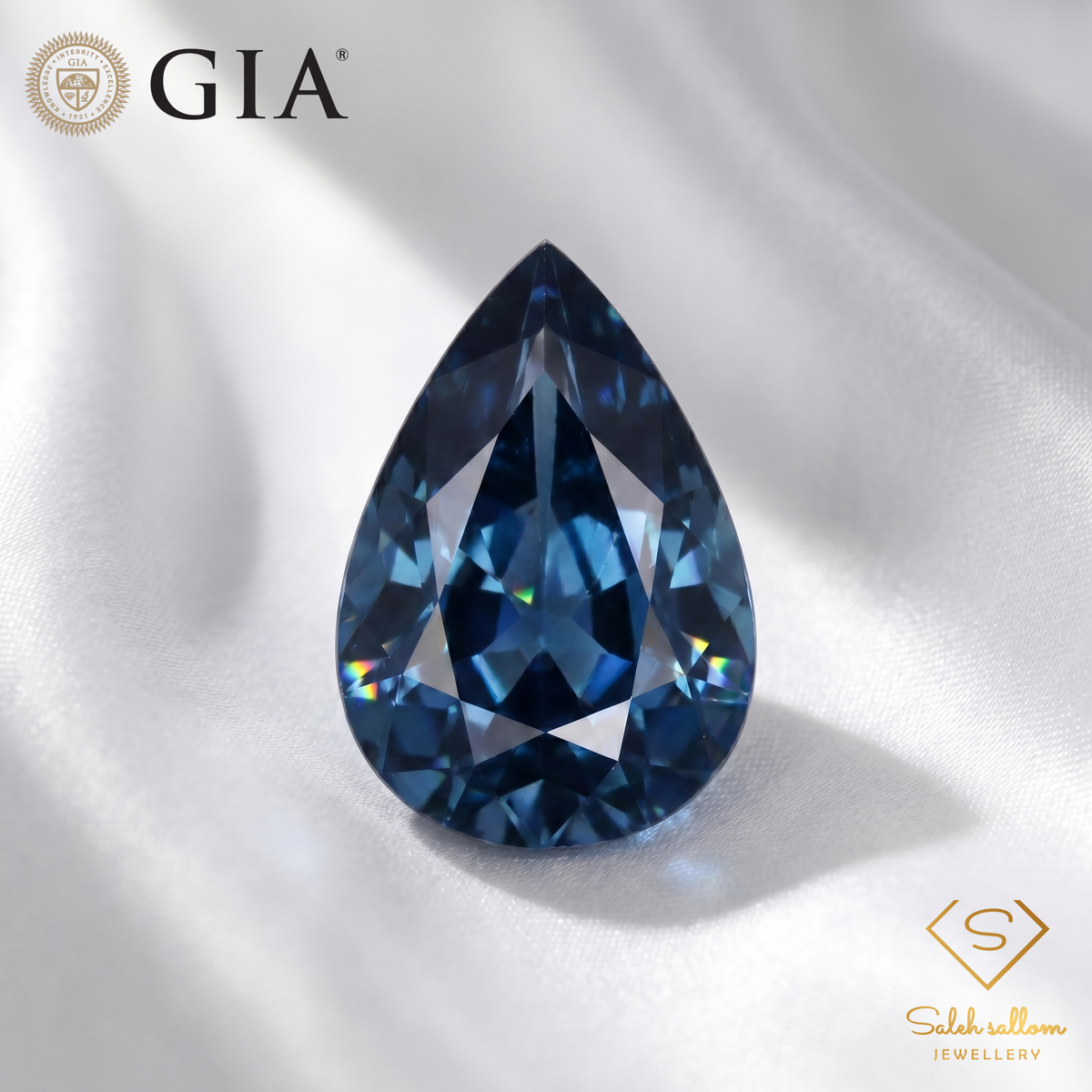 2.33 Ct Natural Unheated Blue Sapphire | GIA Certified Pear Cut Sapphire | Fine Collector Gemstone