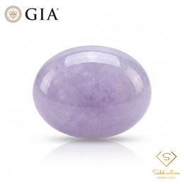 9.98 Ct Natural Fei Cui Jadeite Jade | GIA Certified Mottled Grayish Purple Jadeite | Fine Collector Cabochon Gemstone