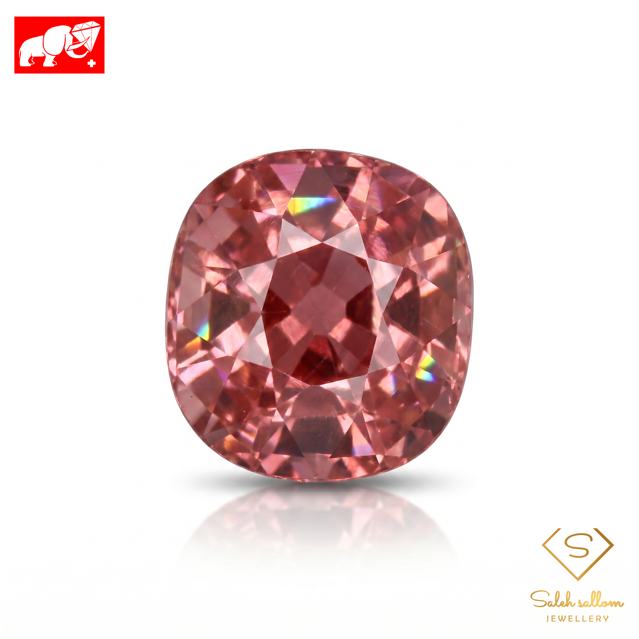2.83 Ct Natural Pink Tourmaline | GFCO Gem Lab Certified Nigerian Pink Tourmaline | Cushion Cut Collector Gemstone Main image