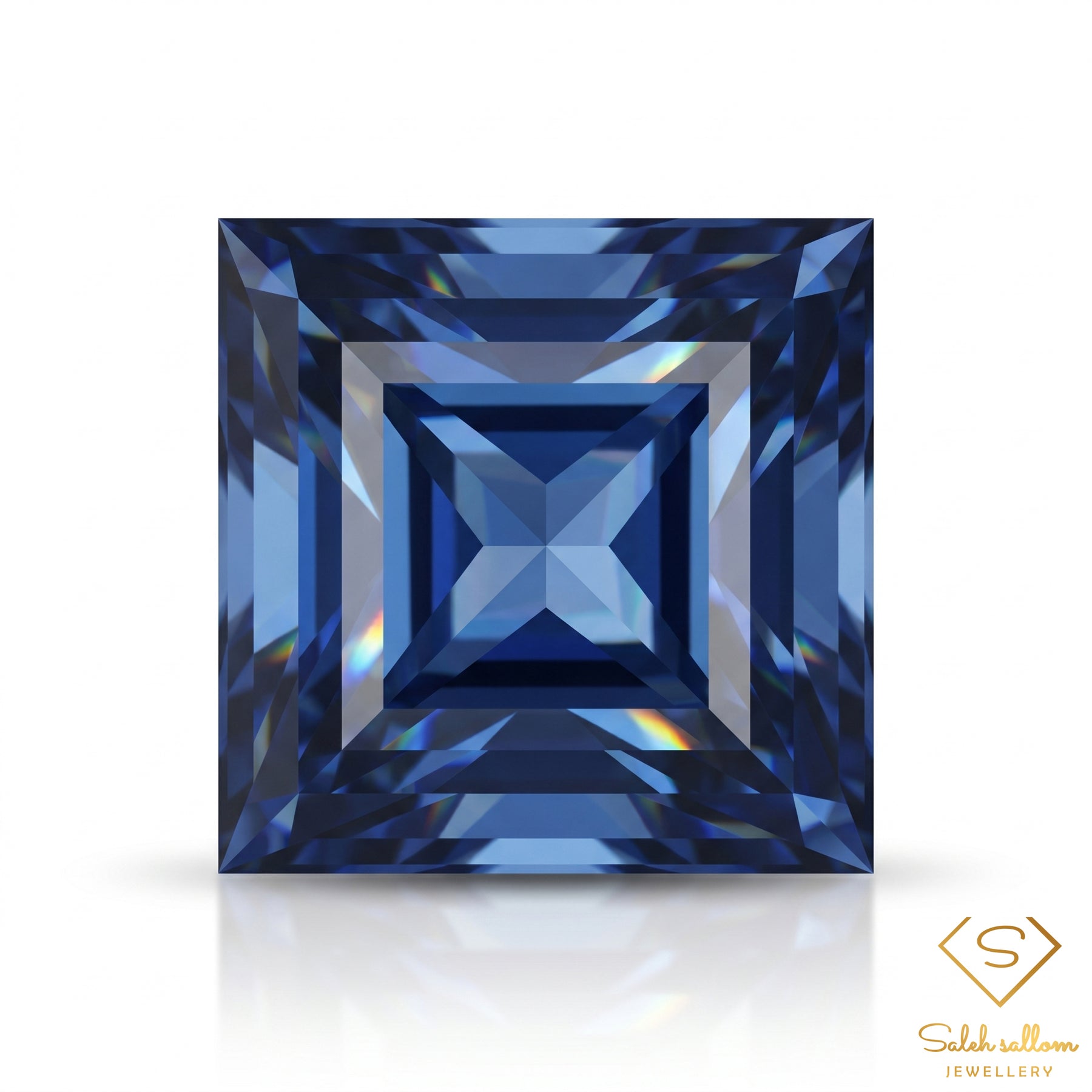 0.75 Ct Natural Violetish Blue Spinel | VVS Clarity Tanzanian Spinel | Square Cut Collector Gemstone