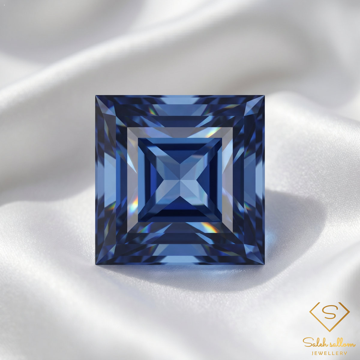 0.75 Ct Natural Violetish Blue Spinel | VVS Clarity Tanzanian Spinel | Square Cut Collector Gemstone