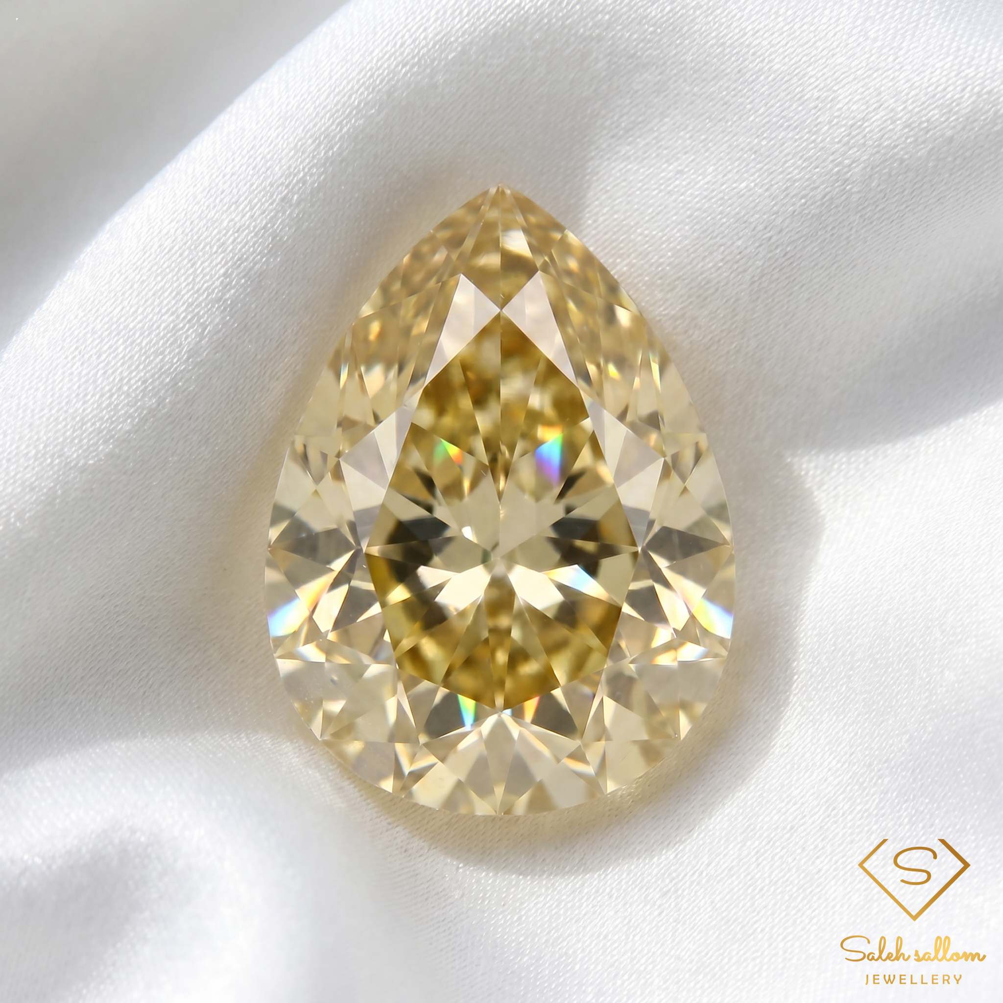 1.50 Ct Natural Unheated Yellow Zircon | VS Clarity Pear Cut Tanzanian Zircon | Collector Gemstone Secondary image
