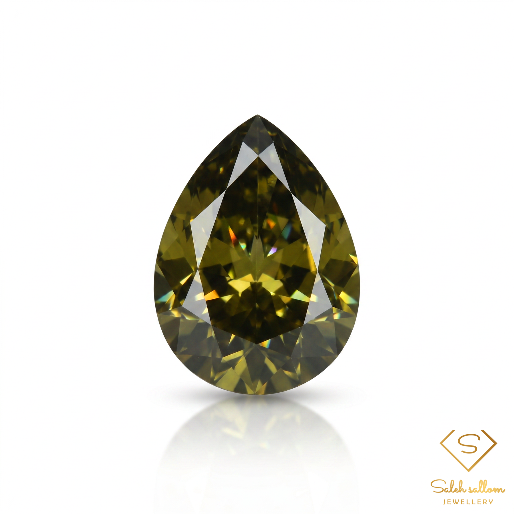 1.37 Ct Natural Unheated Yellowish Green Zircon | VVS Clarity Pear Cut Tanzanian Zircon | Rare Collector Gemstone