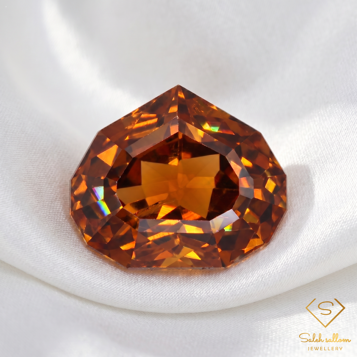 2.68 Ct Natural Unheated Orange Zircon | VS Clarity Custom Cut Tanzanian Zircon | Collector Investment Gemstone