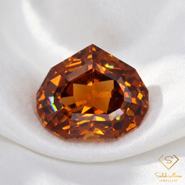 2.68 Ct Natural Unheated Orange Zircon | VS Clarity Custom Cut Tanzanian Zircon | Collector Investment Gemstone