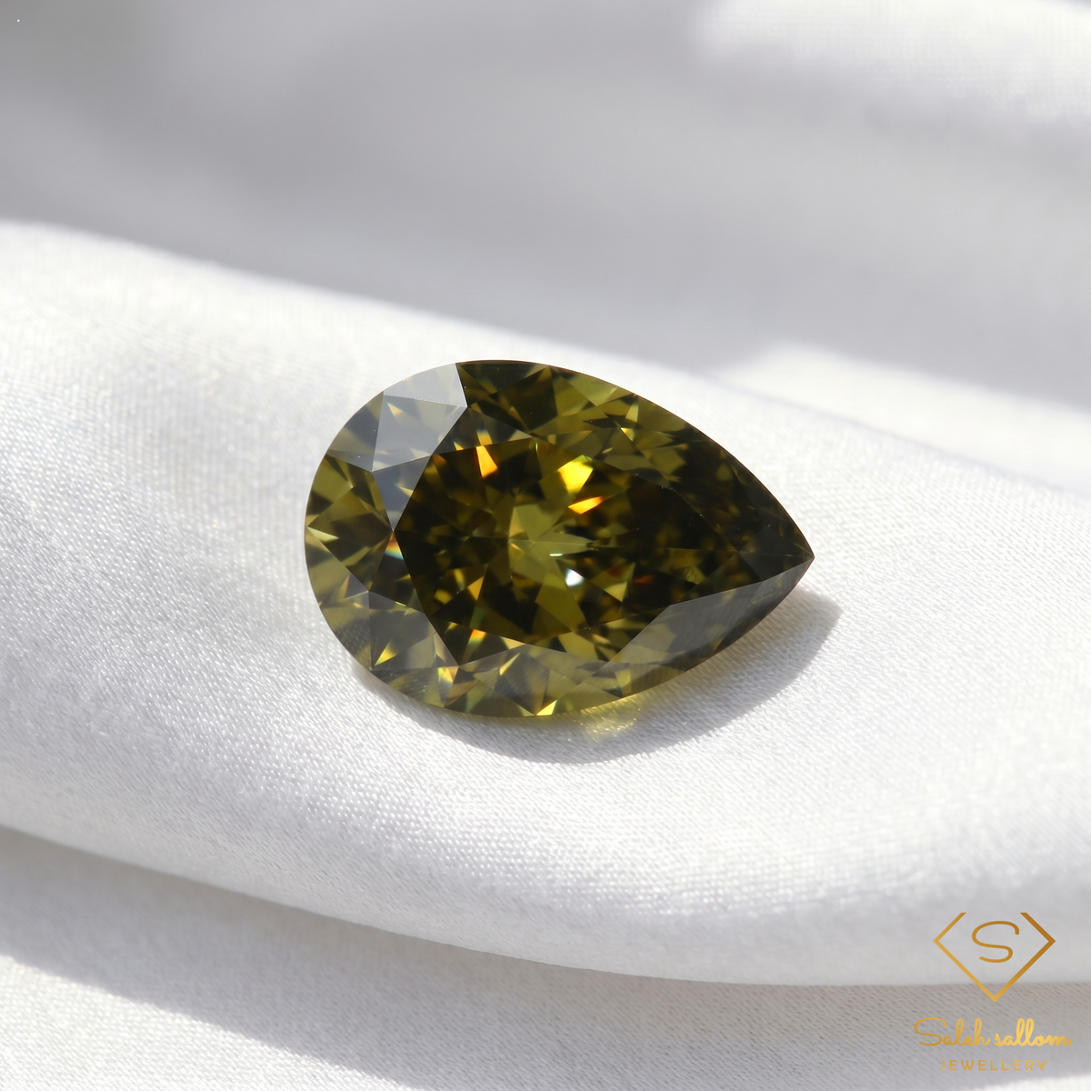 1.37 Ct Natural Unheated Yellowish Green Zircon | VVS Clarity Pear Cut Tanzanian Zircon | Rare Collector Gemstone