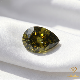 1.37 Ct Natural Unheated Yellowish Green Zircon | VVS Clarity Pear Cut Tanzanian Zircon | Rare Collector Gemstone