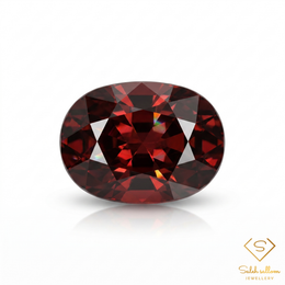 1.18 Ct Natural Red Zircon | Oval Cut Unheated Zircon | Rare Collector Gemstone