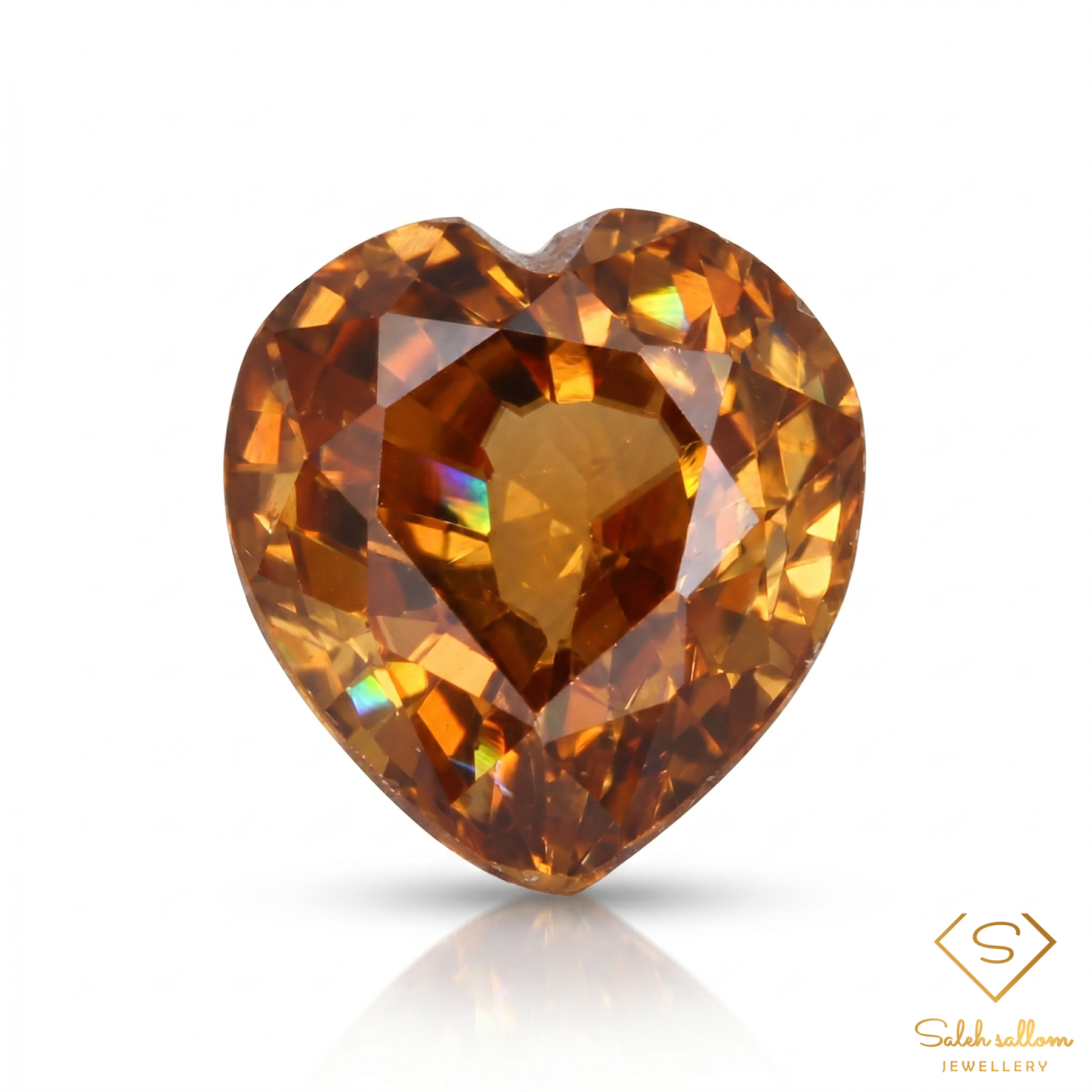 1.19 Ct Natural Unheated Yellow Zircon | Heart Cut Tanzanian Zircon | VVS Clarity Collector Gemstone