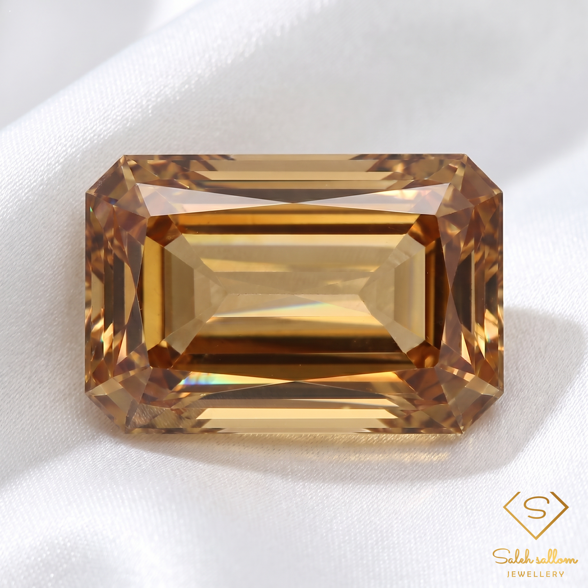 3.15 Ct Natural Champagne Zircon | Scissor Cut Step-Cut Gemstone | VVS Clarity | Tanzania