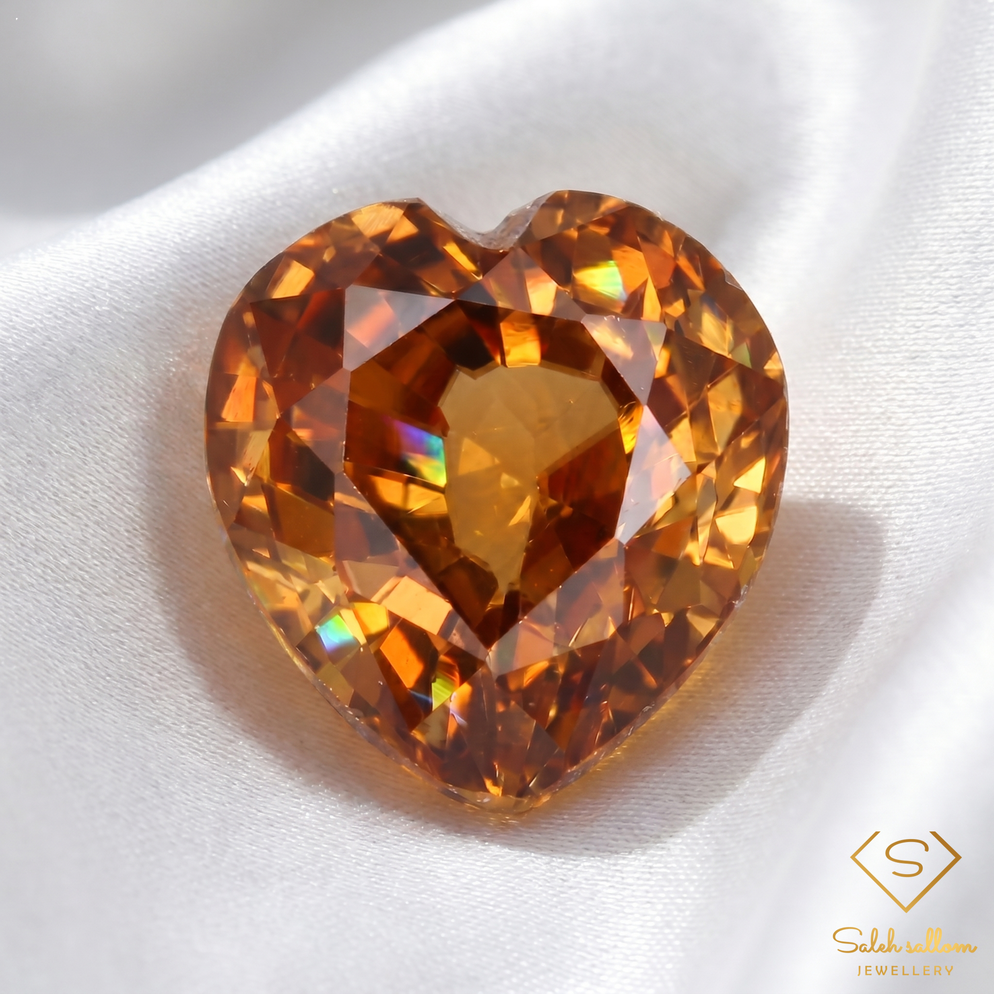 1.19 Ct Natural Unheated Yellow Zircon | Heart Cut Tanzanian Zircon | VVS Clarity Collector Gemstone Secondary image