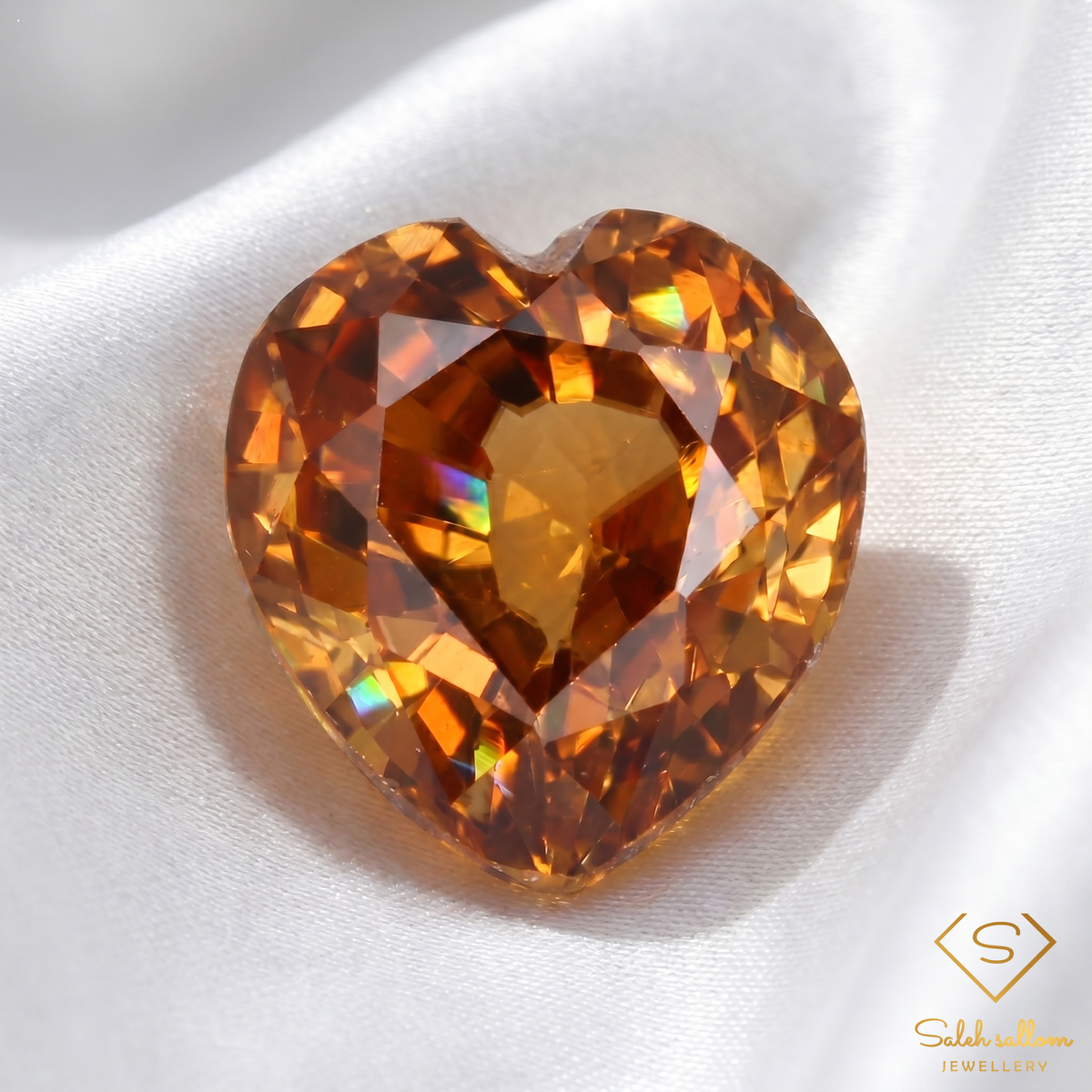 1.19 Ct Natural Unheated Yellow Zircon | Heart Cut Tanzanian Zircon | VVS Clarity Collector Gemstone