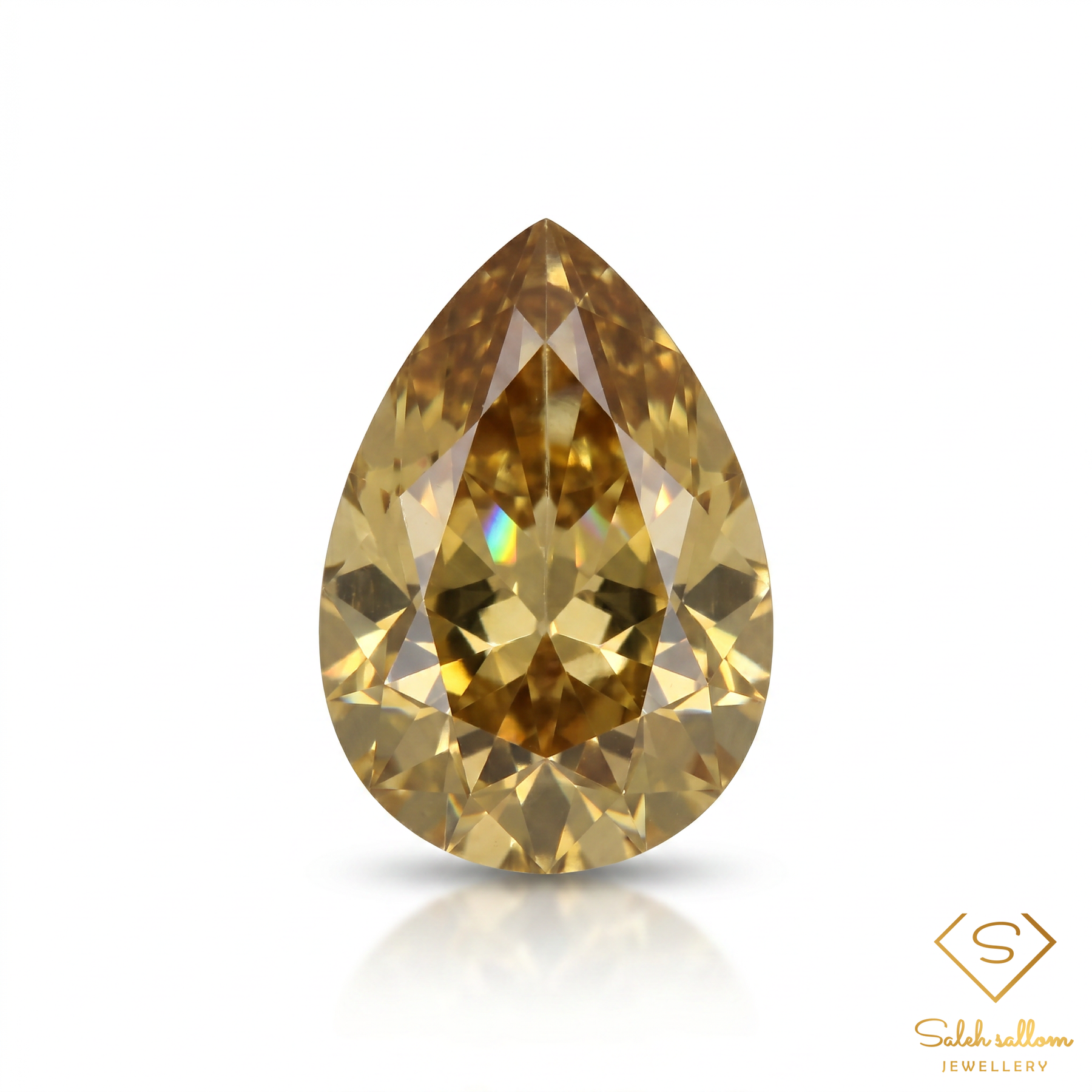 0.86 Ct Natural Unheated Yellow Zircon | Pear Cut Tanzanian Zircon | VS Clarity Gemstone