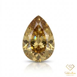0.86 Ct Natural Unheated Yellow Zircon | Pear Cut Tanzanian Zircon | VS Clarity Gemstone