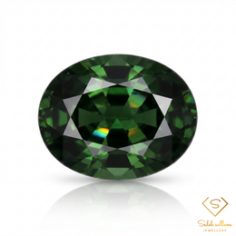 0.59 Ct Natural Green Tourmaline | Oval Cut Tourmaline Gemstone | Rich Forest Green
