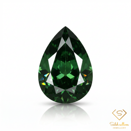 0.52 Ct Natural Green Tourmaline | Pear Cut Tourmaline Gemstone | Deep Emerald Green