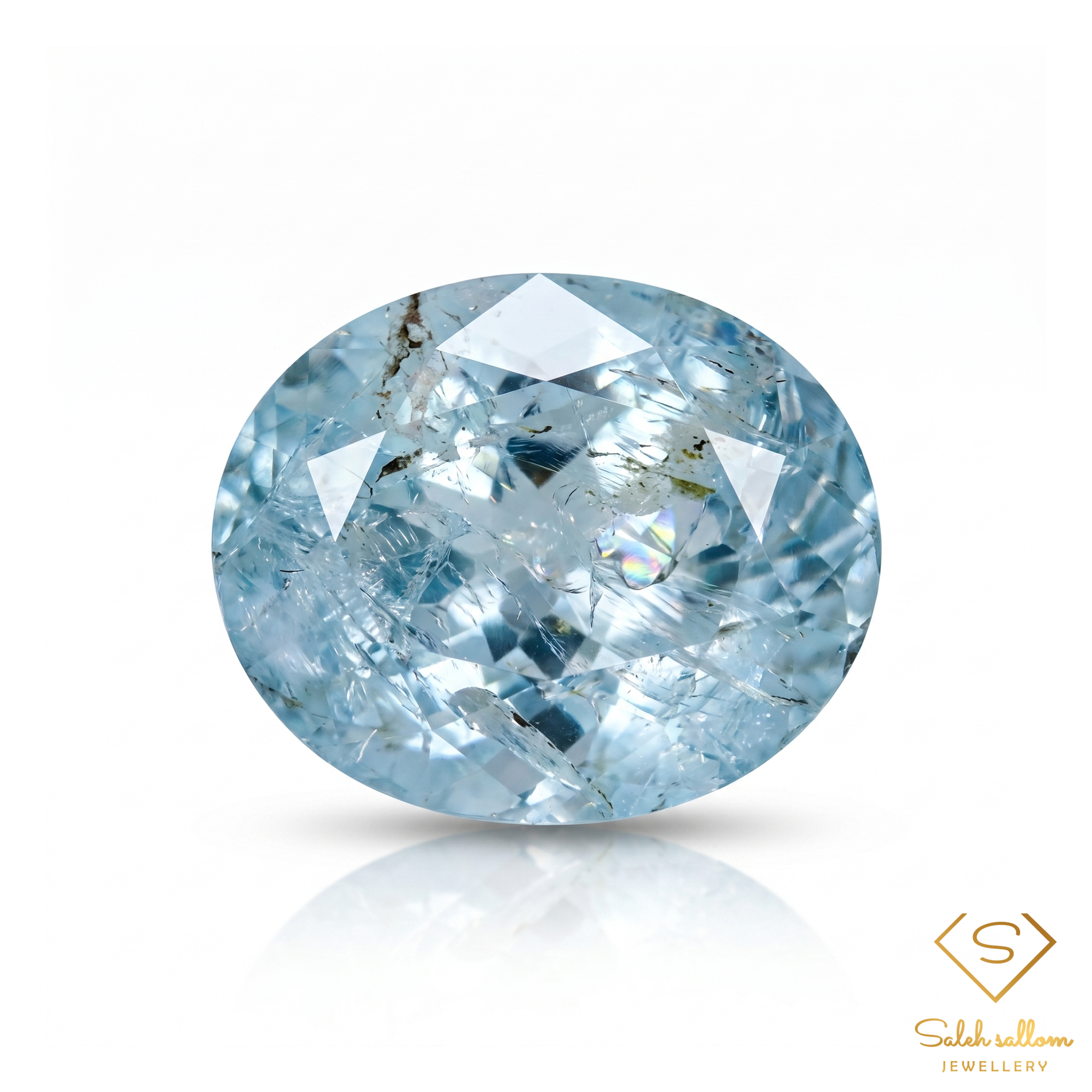 2.19 Ct Natural Unheated Aquamarine | Oval Cut Brazilian Aquamarine | Collector Grade Gemstone