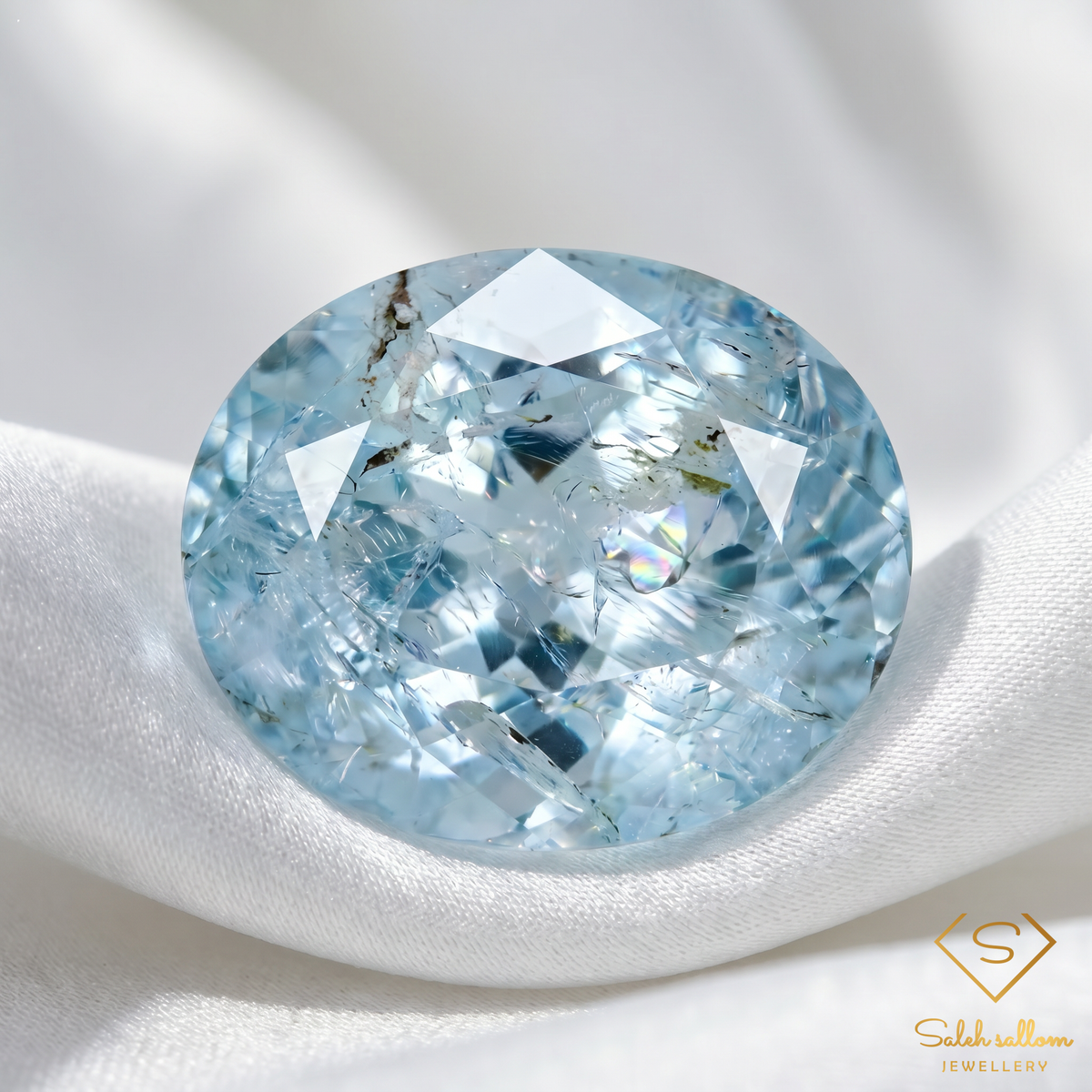 2.19 Ct Natural Unheated Aquamarine | Oval Cut Brazilian Aquamarine | Collector Grade Gemstone